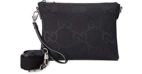 triple a gucci messenger bag|Jumbo GG medium messenger bag in black leather .